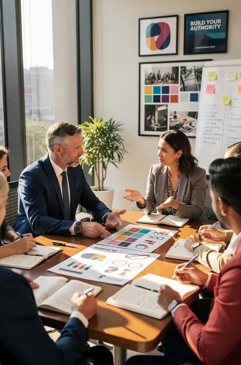 Infografika ilustrująca kluczowe kroki i korzyści płynące z profesjonalnego pozycjonowania marki osobistej.